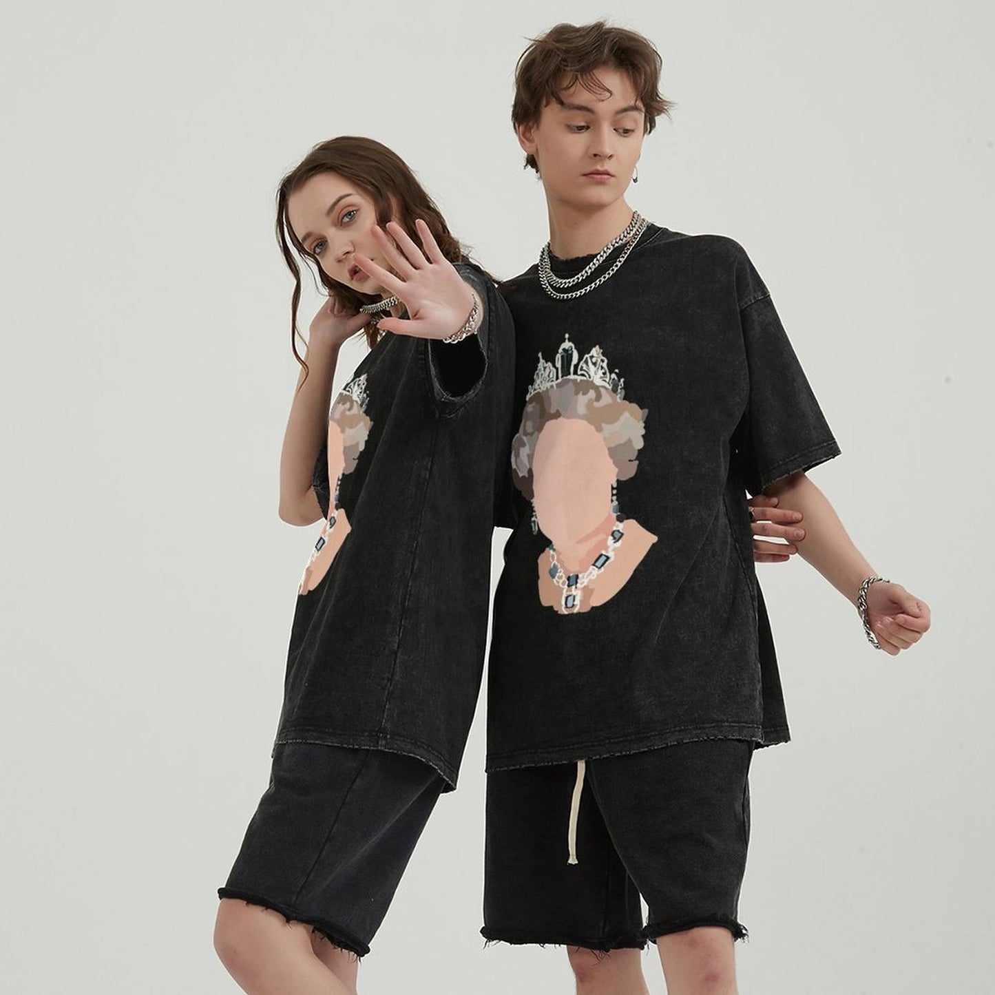 Unisex Vintage Solid Wash T-Shirts 2305103967