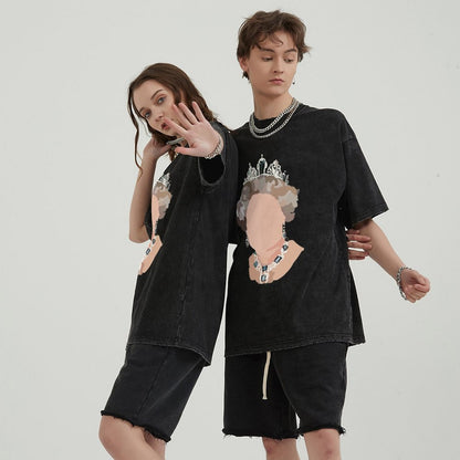 Unisex Vintage Solid Wash T-Shirts 2305103967