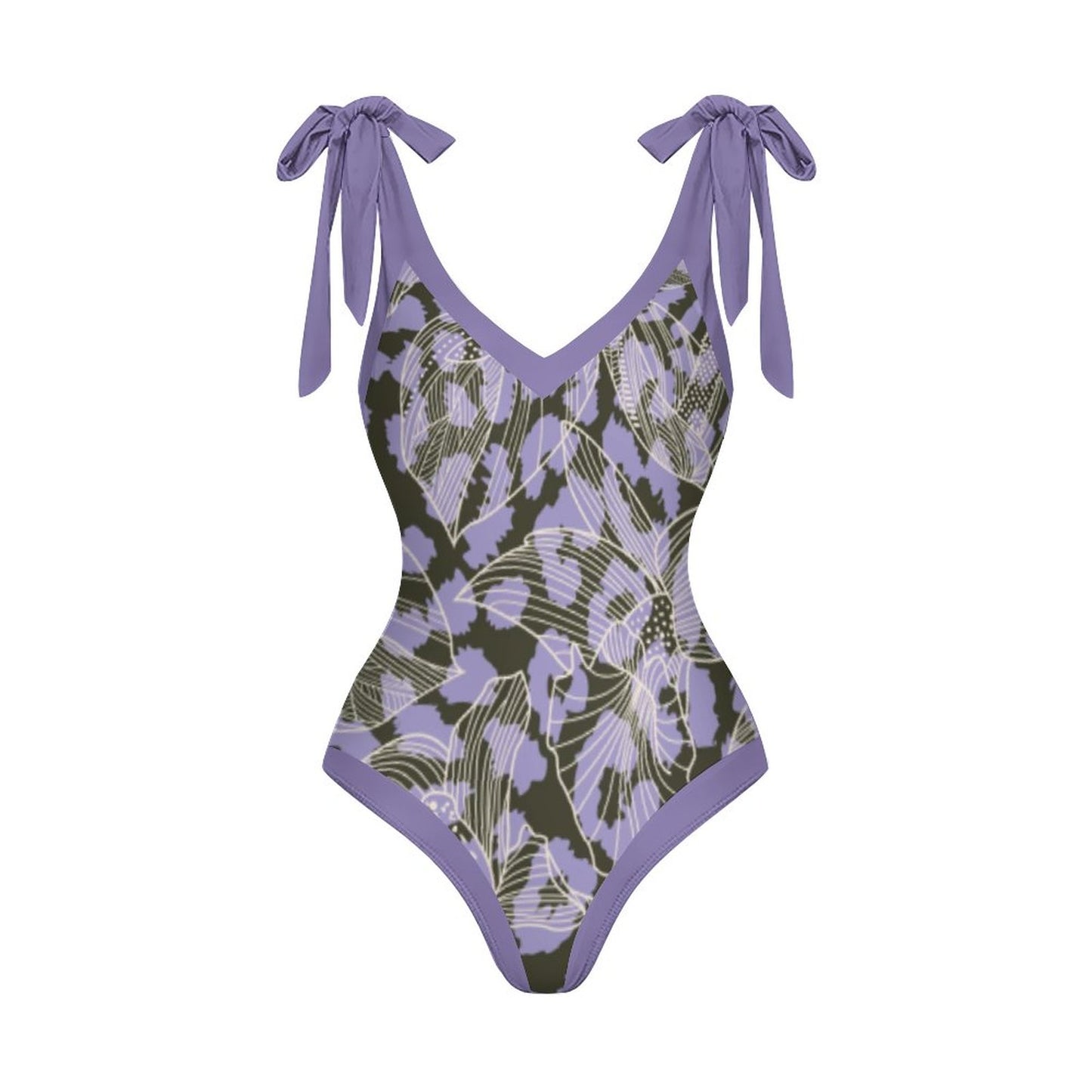 Casual Printed One-Piece Swimsuit And Cover Up 2305102871