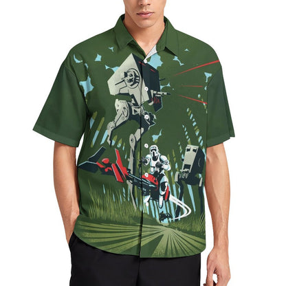 Men's Fashion Casual Printed Short Sleeve Shirts 2306101396
