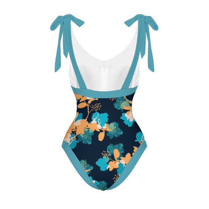 Casual Printed One-Piece Swimsuit And Cover Up 2305102822