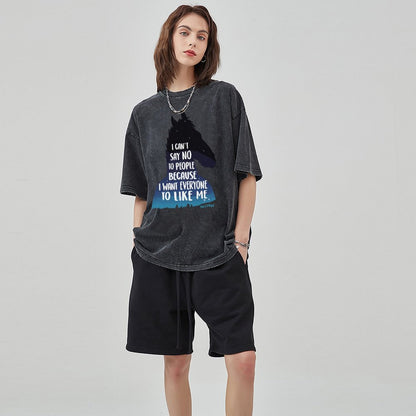 Unisex Vintage Solid Wash T-Shirts 2305103525