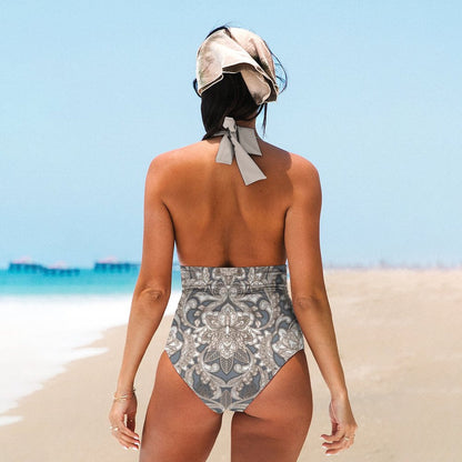 Casual Printed One Piece Swimsuit And Cover Up 2306102002