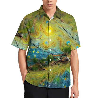 Men's Hawaiian Print Resort Shirt 2305101786