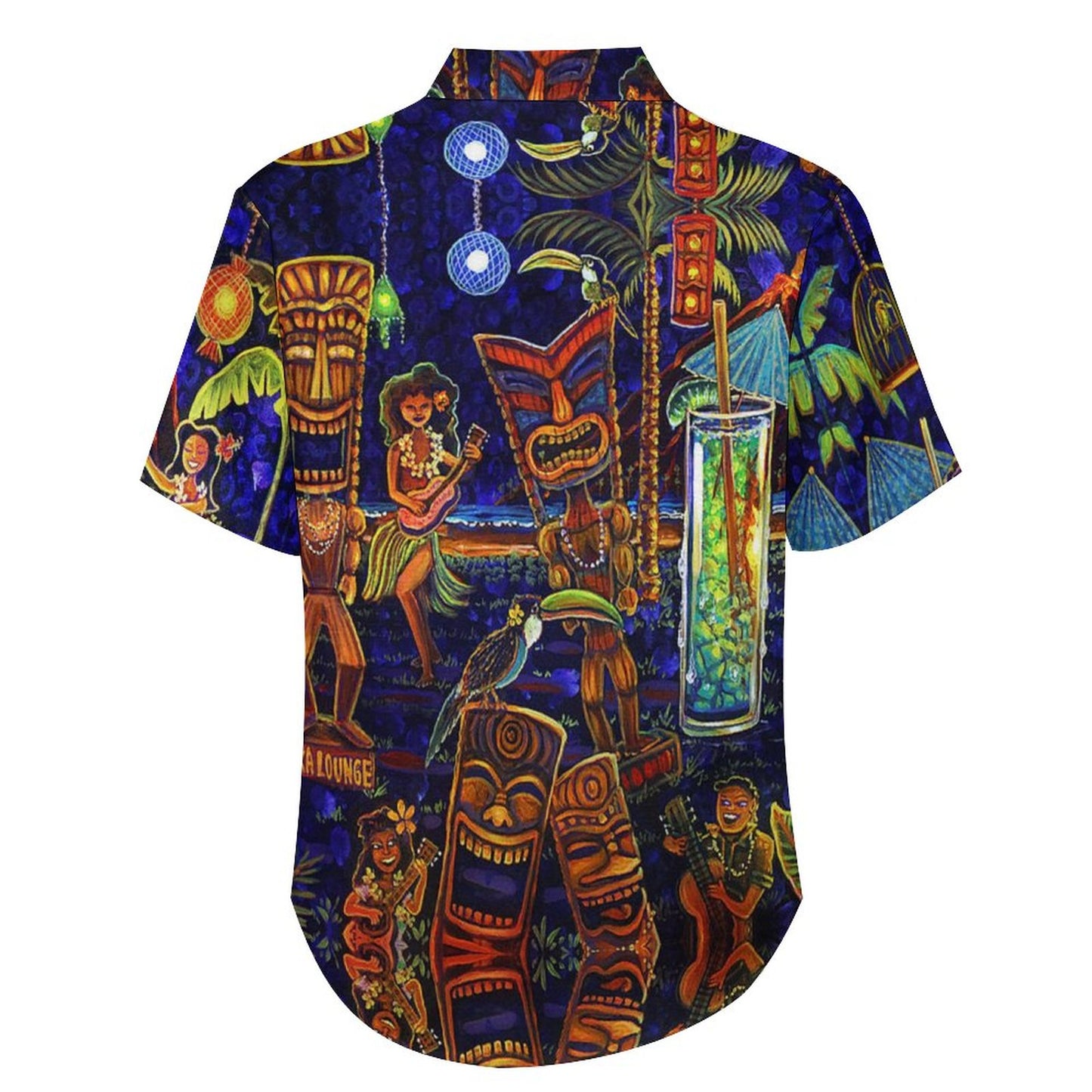 Tiki Chest Pocket Short Sleeve Hawaiian Shirt 2306100694