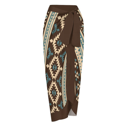 Casual Printed One-Piece Swimsuit And Cover Up 2305102760