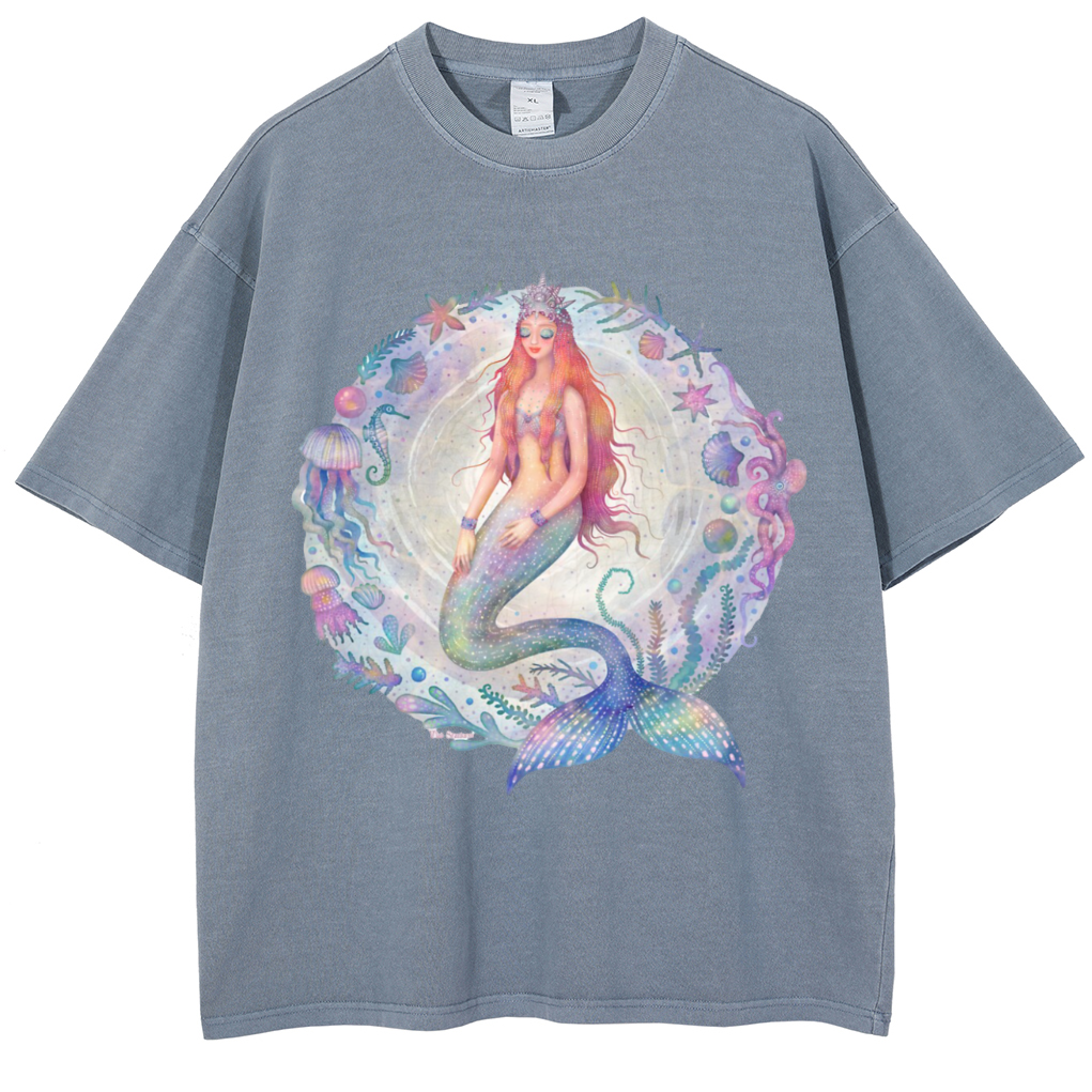Mens Cotton Wash Solid T-Shirts Oversized Unisex Short Sleeve Streetwear Rap Hip Hop Basic Tee Tops