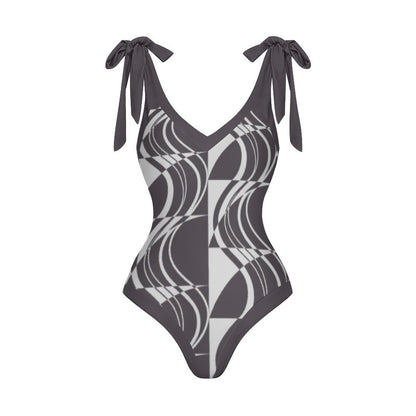 Casual Printed One-Piece Swimsuit And Cover Up 2305102468