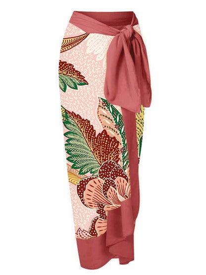 Floral Colorblock Print One-Piece Swimsuit