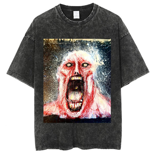Unisex Vintage Solid Wash T-Shirts 2305104076