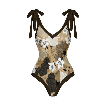 Casual Printed One-Piece Swimsuit And Cover Up 2305102696