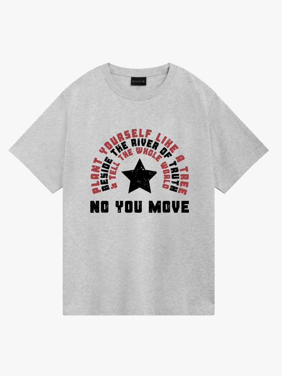 Women's Casual Marvel No You Move Printed Round Neck Short Sleeve T-Shirt
