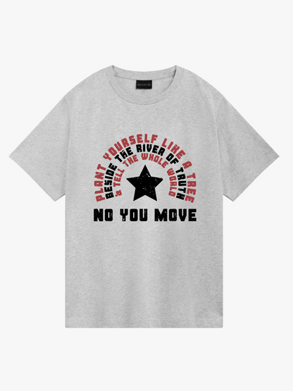 Women's Casual Marvel No You Move Printed Round Neck Short Sleeve T-Shirt