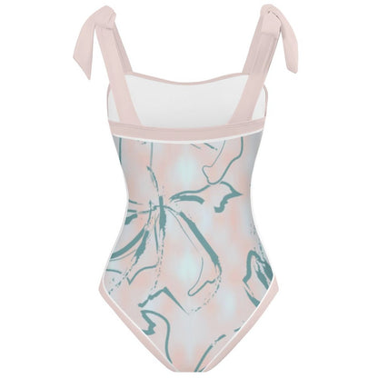 Fashion Printed One Piece Swimsuit And Cover Up 2305106812