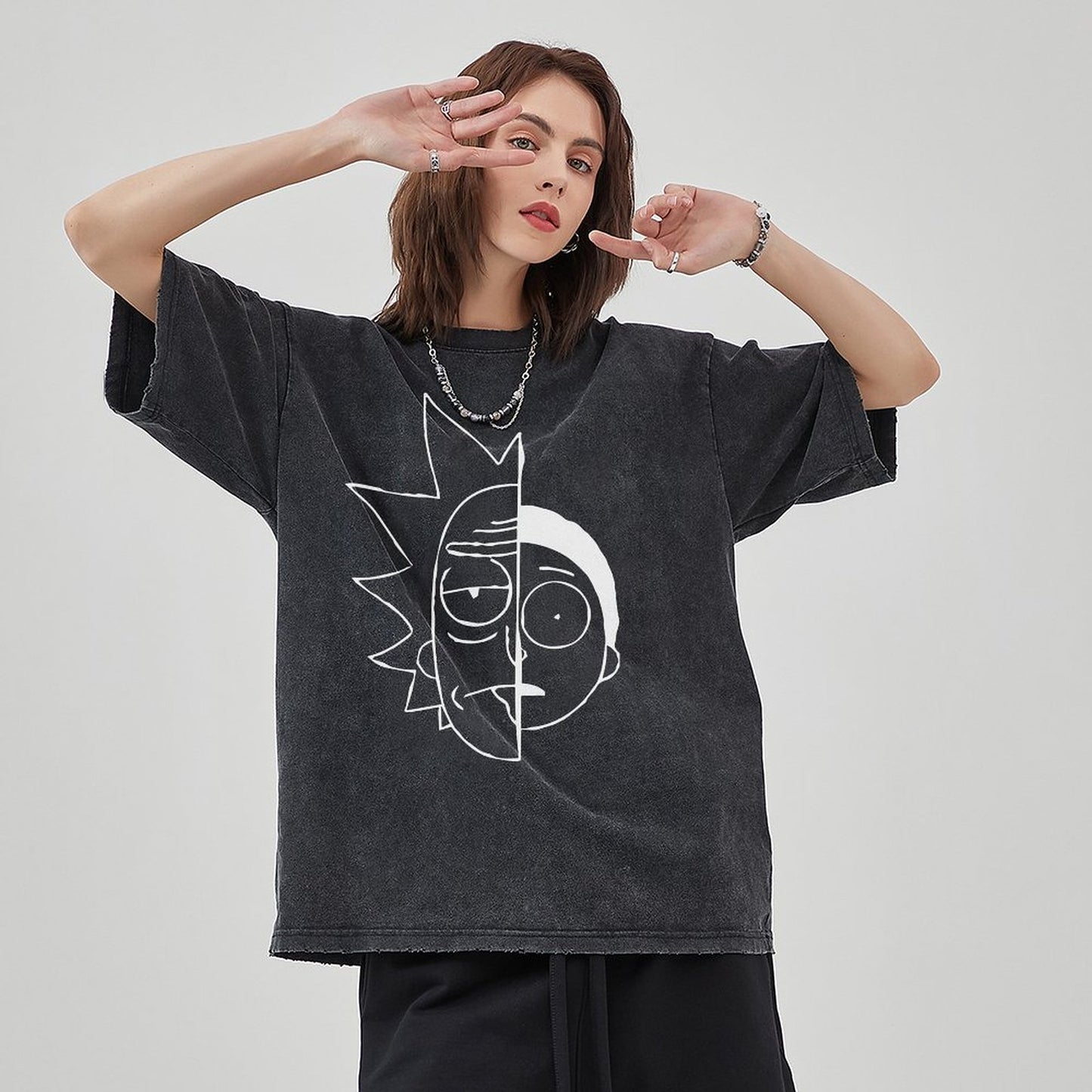 Unisex Vintage Solid Wash T-Shirts 2305103413