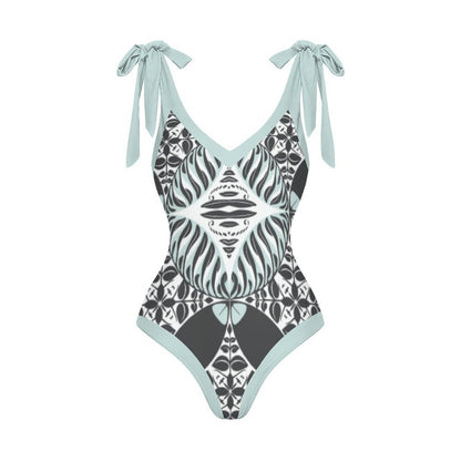 Casual Printed One Piece Swimsuit And Cover Up 2306100474