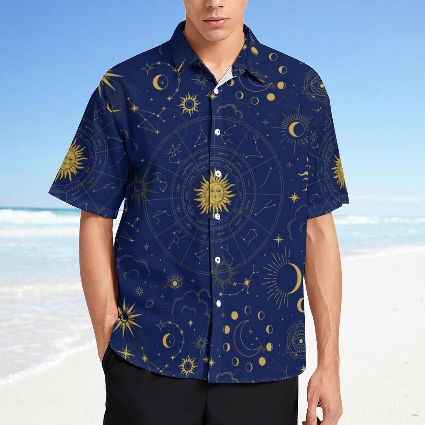Men's Fashion Casual Printed Short Sleeve Shirts 2306100973