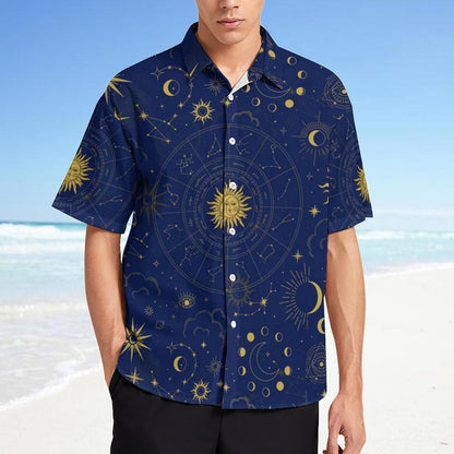 Men's Fashion Casual Printed Short Sleeve Shirts 2306100973