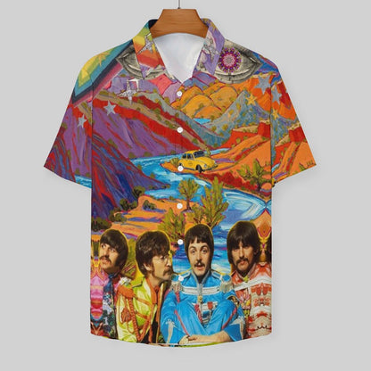 Men's Fashion Casual Printed Short Sleeve Shirts 2306104155