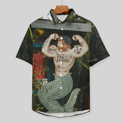Men's Hawaiian Print Lapel Shirt 2304107117