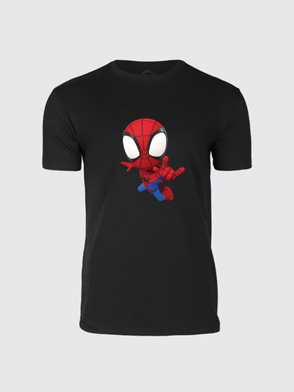 Men's Casual Spider-Man Printed Round Neck Short Sleeve T-Shirt