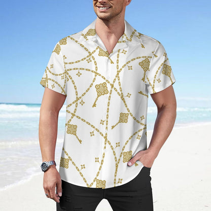 Men Hawaiian Casual Short Sleeve Shirt 2306100098