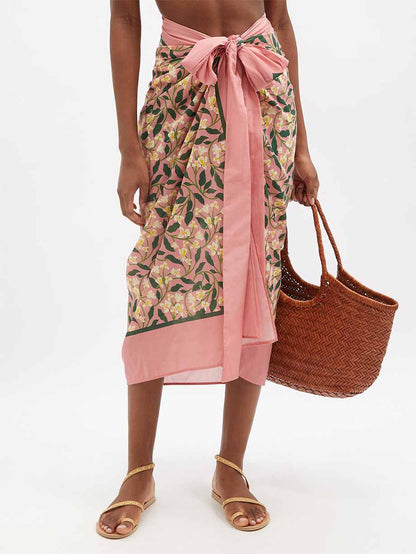 Fashion Floral Print Bikini and Cover Up
