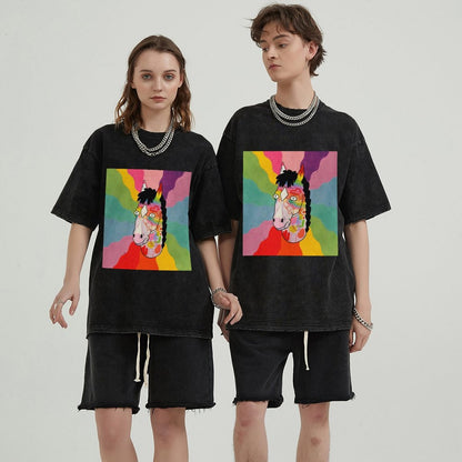 Unisex Vintage Solid Wash T-Shirts 2305103537