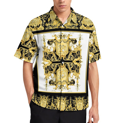 Men's Fashion Casual Printed Short Sleeve Shirts 2306101132