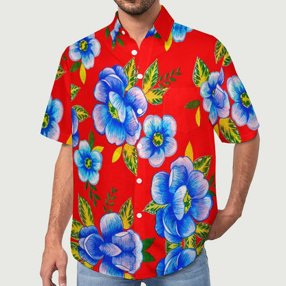 Men's Botanical Art Print Vacation Hawaiian Shirt 2305106645