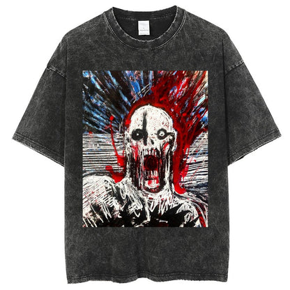 Unisex Vintage Solid Wash T-Shirts 2305104084