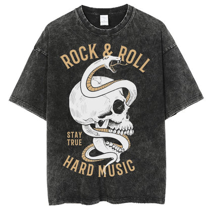 Unisex Vintage Solid Wash T-Shirts 2305101597