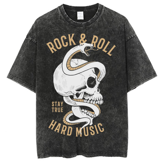 Unisex Vintage Solid Wash T-Shirts 2305101597