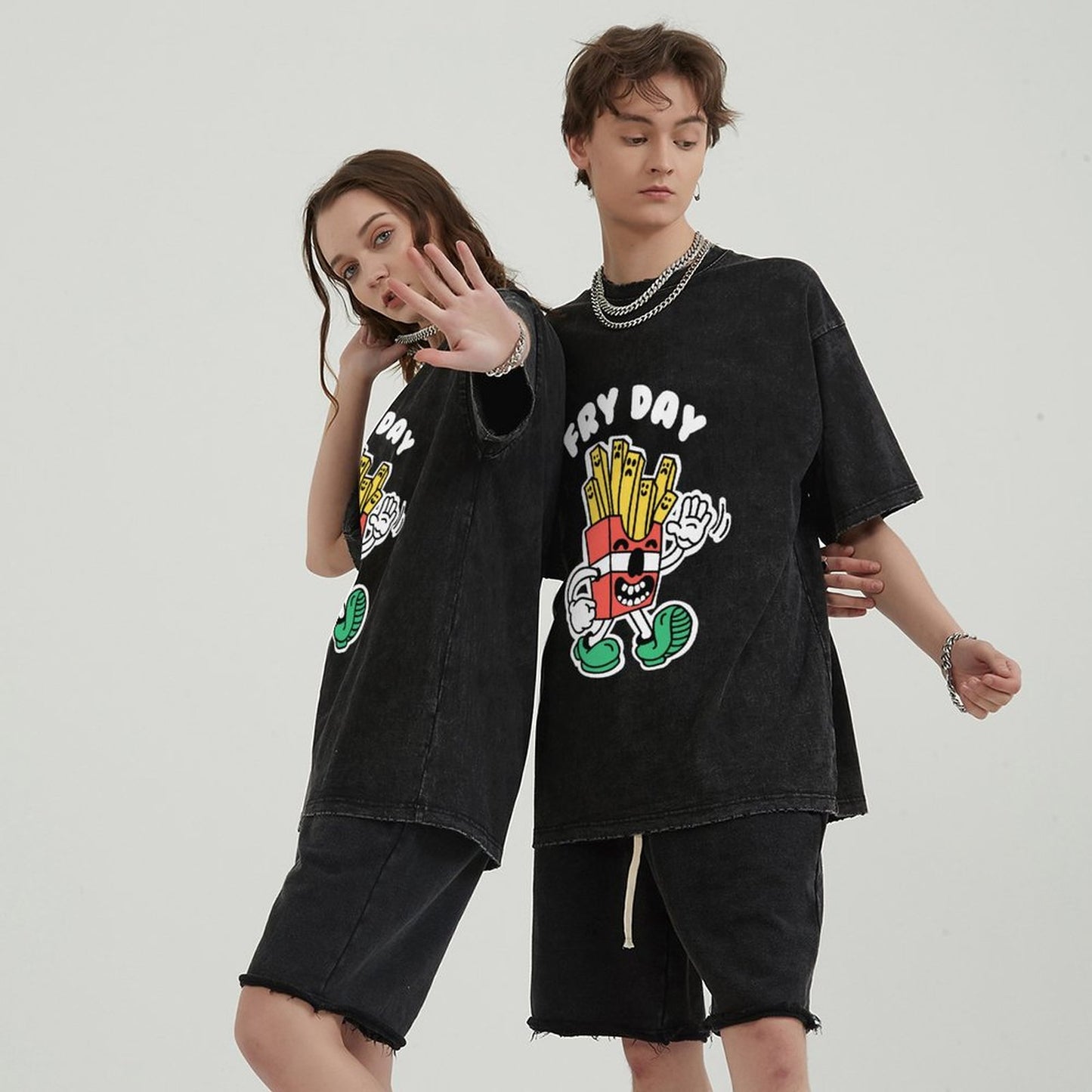 Unisex Vintage Solid Wash T-Shirts 2305103535