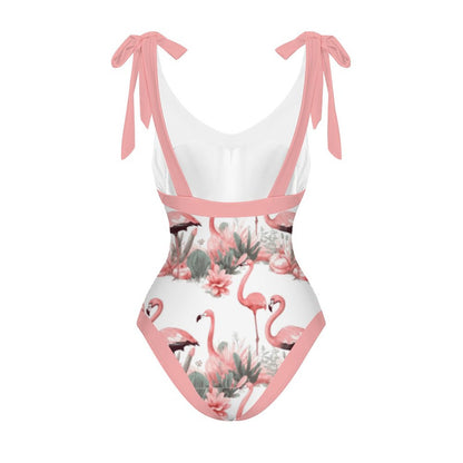 Casual Printed One-Piece Swimsuit And Cover Up 2305102476
