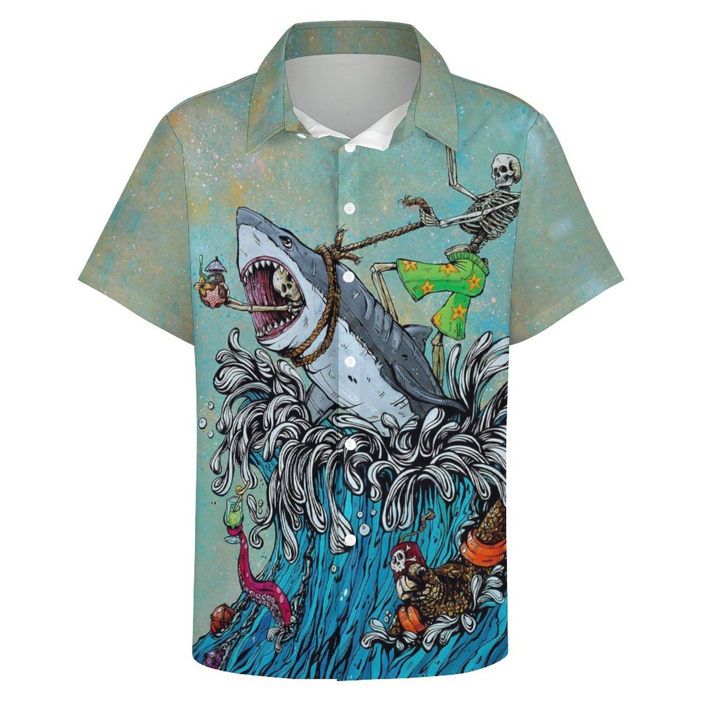 Men's Hawaiian Print Resort Shirt 2305103809