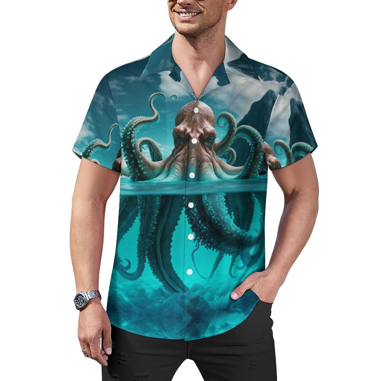 Men's Hawaiian Casual Short Sleeve Shirt 2305104759