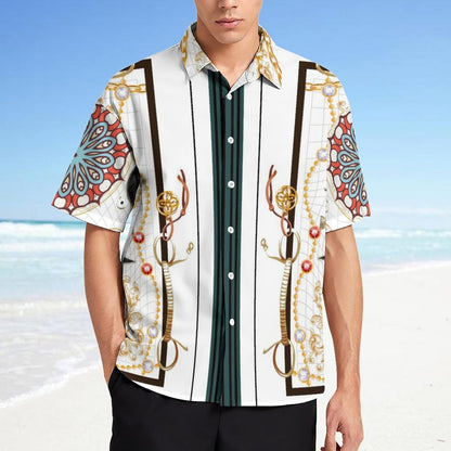 Men's Fashion Casual Printed Short Sleeve Shirts 2306101350