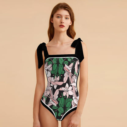 Fashion Printed One Piece Swimsuit And Cover Up 2305105318