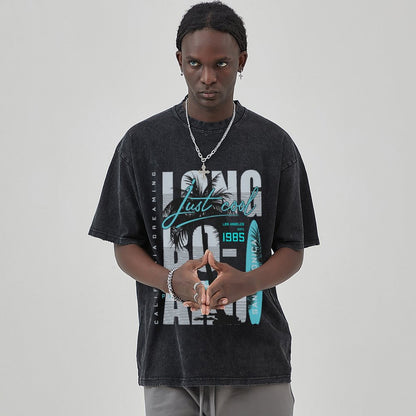 Unisex Vintage Solid Wash T-Shirts 2305101928