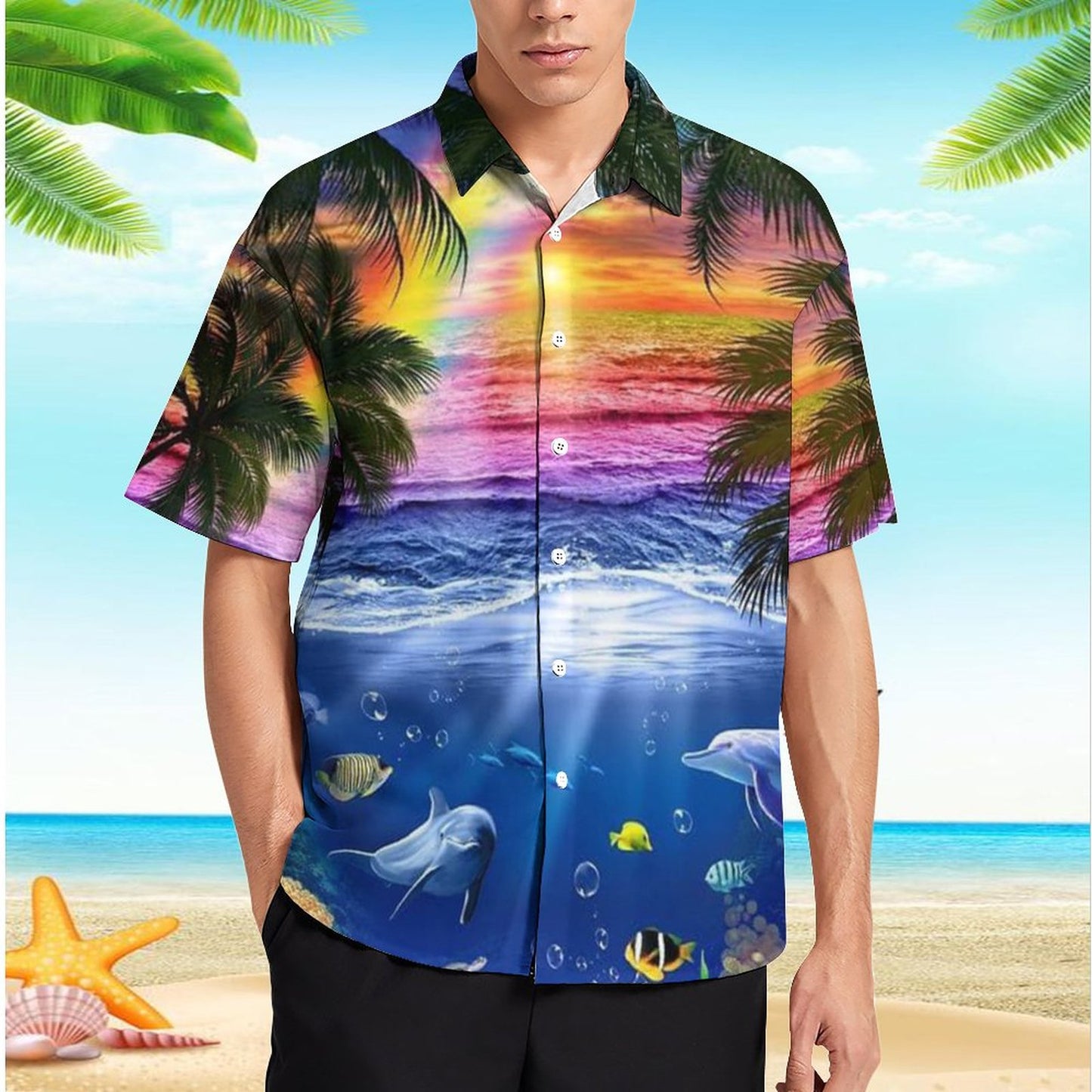 Men's Hawaiian Print Resort Shirt 2304109194