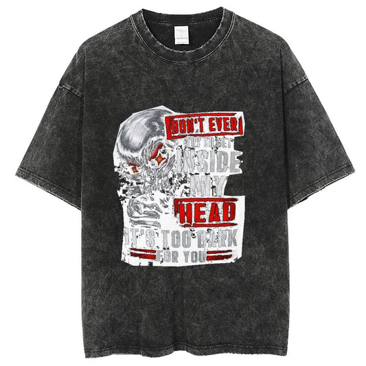 Unisex Vintage Solid Wash T-Shirts 2305104072
