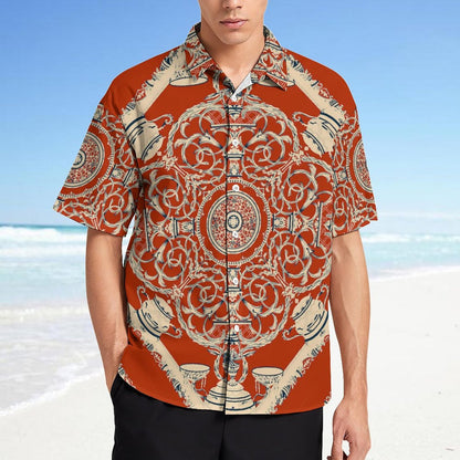 Men's Fashion Casual Printed Short Sleeve Shirts 2306101073