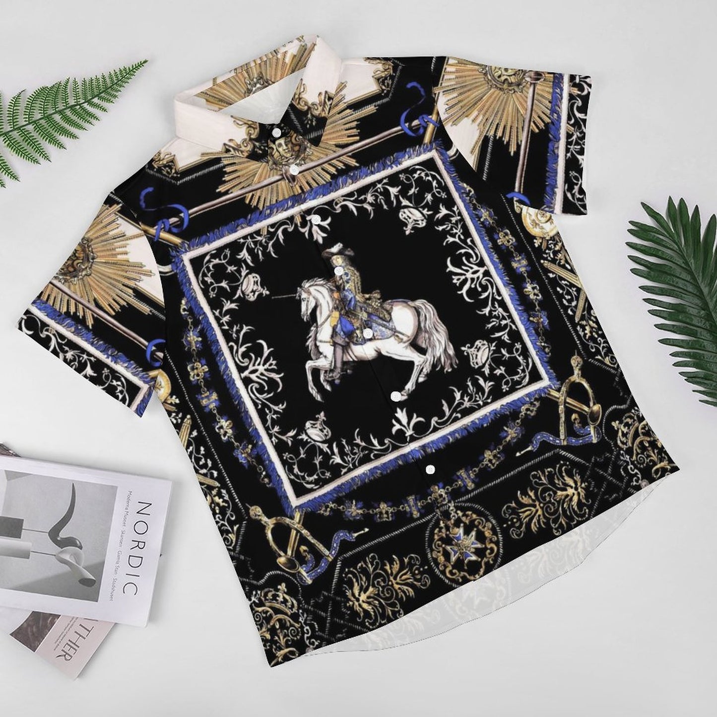 Men's Fashion Casual Printed Short Sleeve Shirts 2306101332
