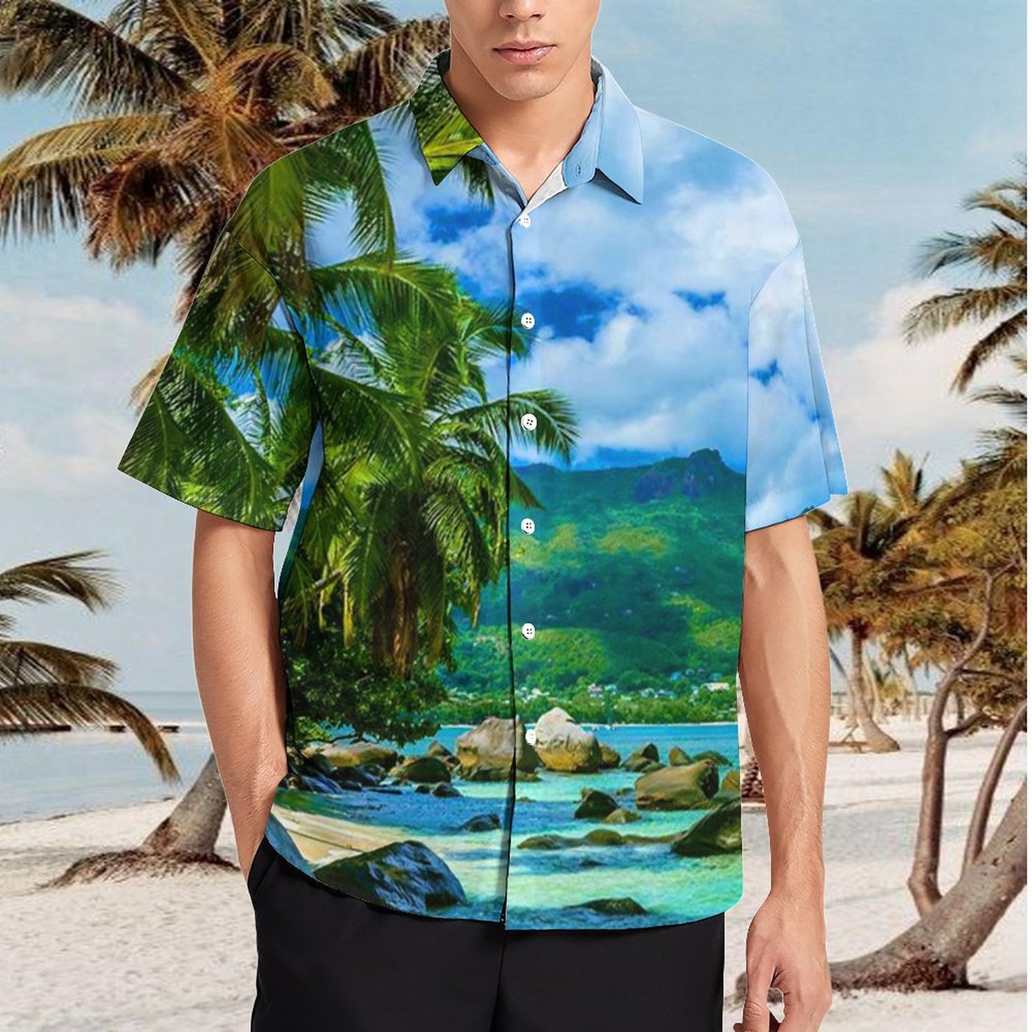 Men's Hawaiian Print Resort Shirt 2304109192