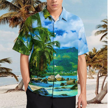 Men's Hawaiian Print Resort Shirt 2304109192