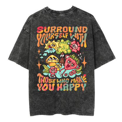 Mens Cotton Wash Solid T-Shirts Oversized Unisex Short Sleeve Streetwear Rap Hip Hop Basic Tee Tops