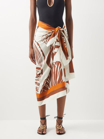 Solid Cutout One-Piece Swimsuit and Coverup