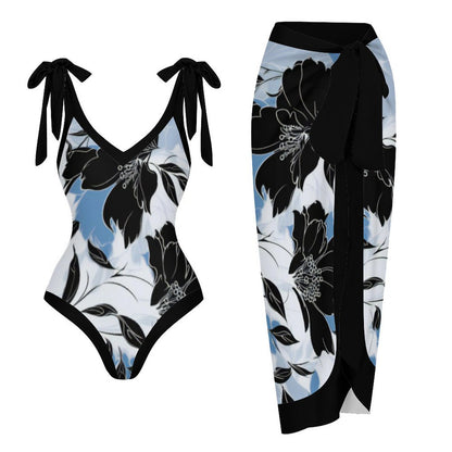 Casual Printed One Piece Swimsuit And Cover Up 2306101648