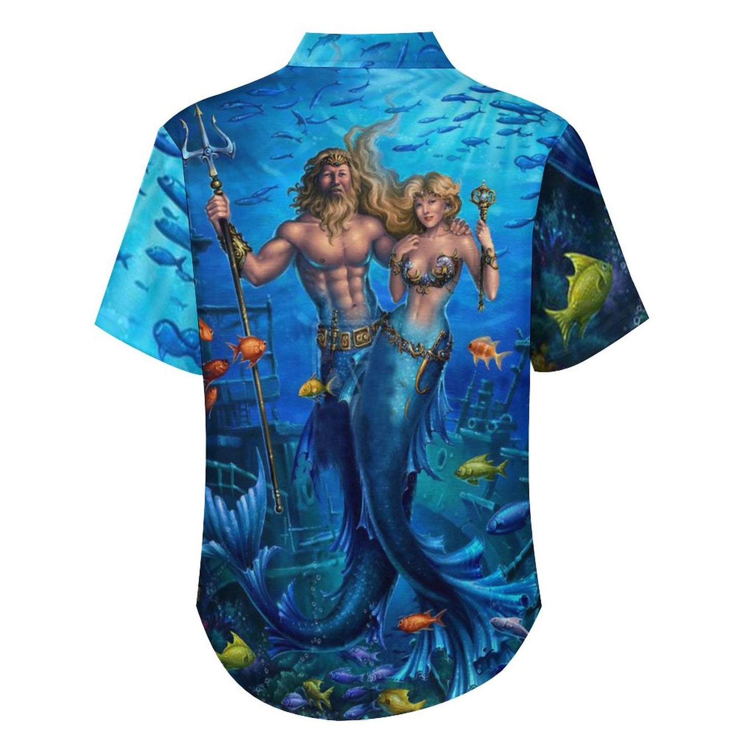 Men's Hawaiian Print Lapel Shirt 2304107120